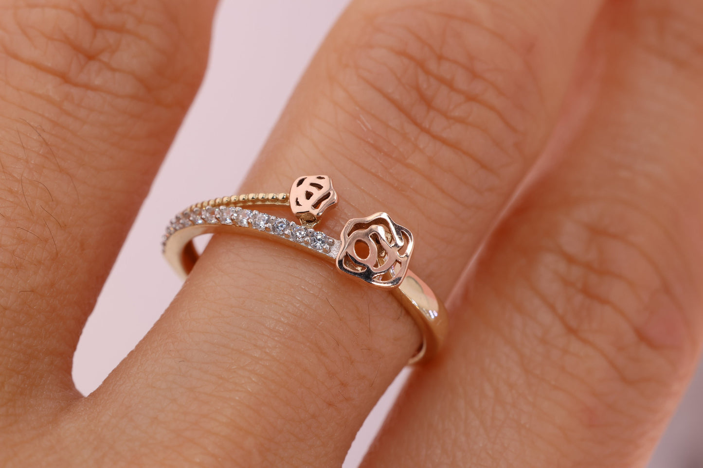 14k Pink Rose Gold Ring E