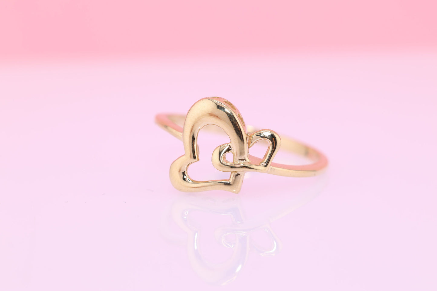 14k Solid Gold Heart Ring A