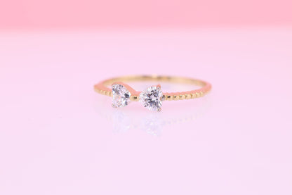 14k Gold Dainty Ribbon Ring