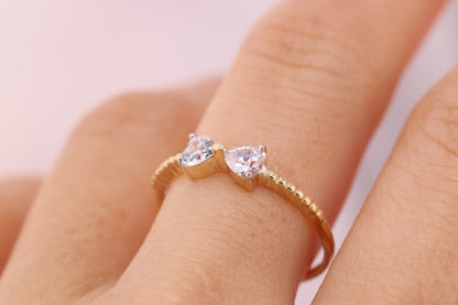 14k Gold Dainty Ribbon Ring