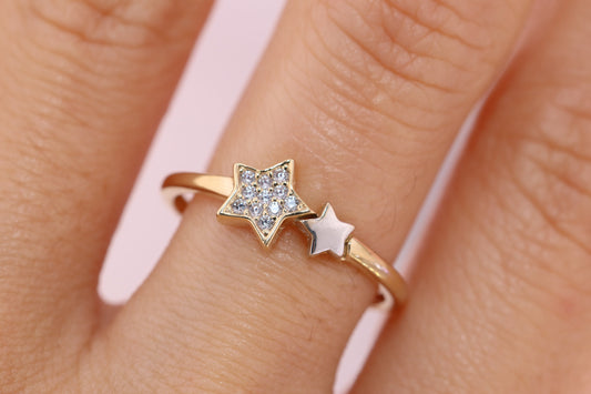 14k Solid Gold Iconic Star Ring