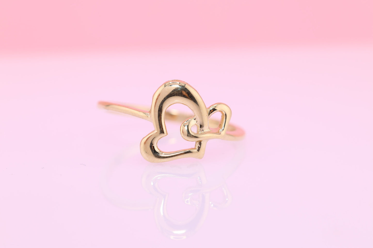 14k Solid Gold Heart Ring A