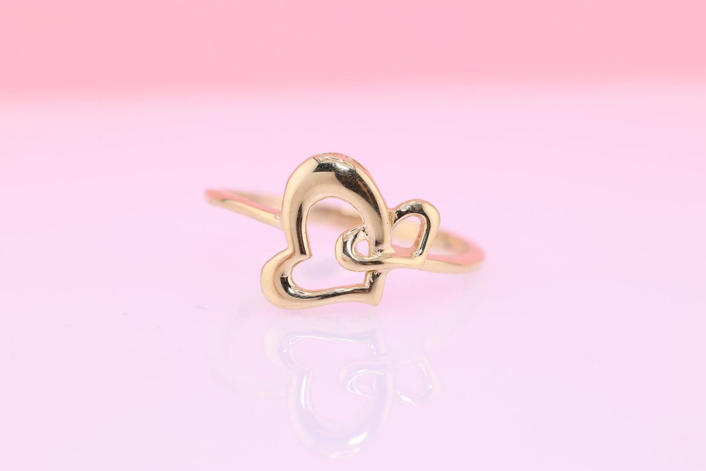 14k Solid Gold Heart Ring A