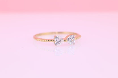 14k Gold Dainty Ribbon Ring